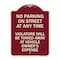Signmission No Parking on Street Anytime Violators Towed Owner Expense Alum Sign, 18" L, 24" H, BU-1824-23692 A-DES-BU-1824-23692 - alternate 1